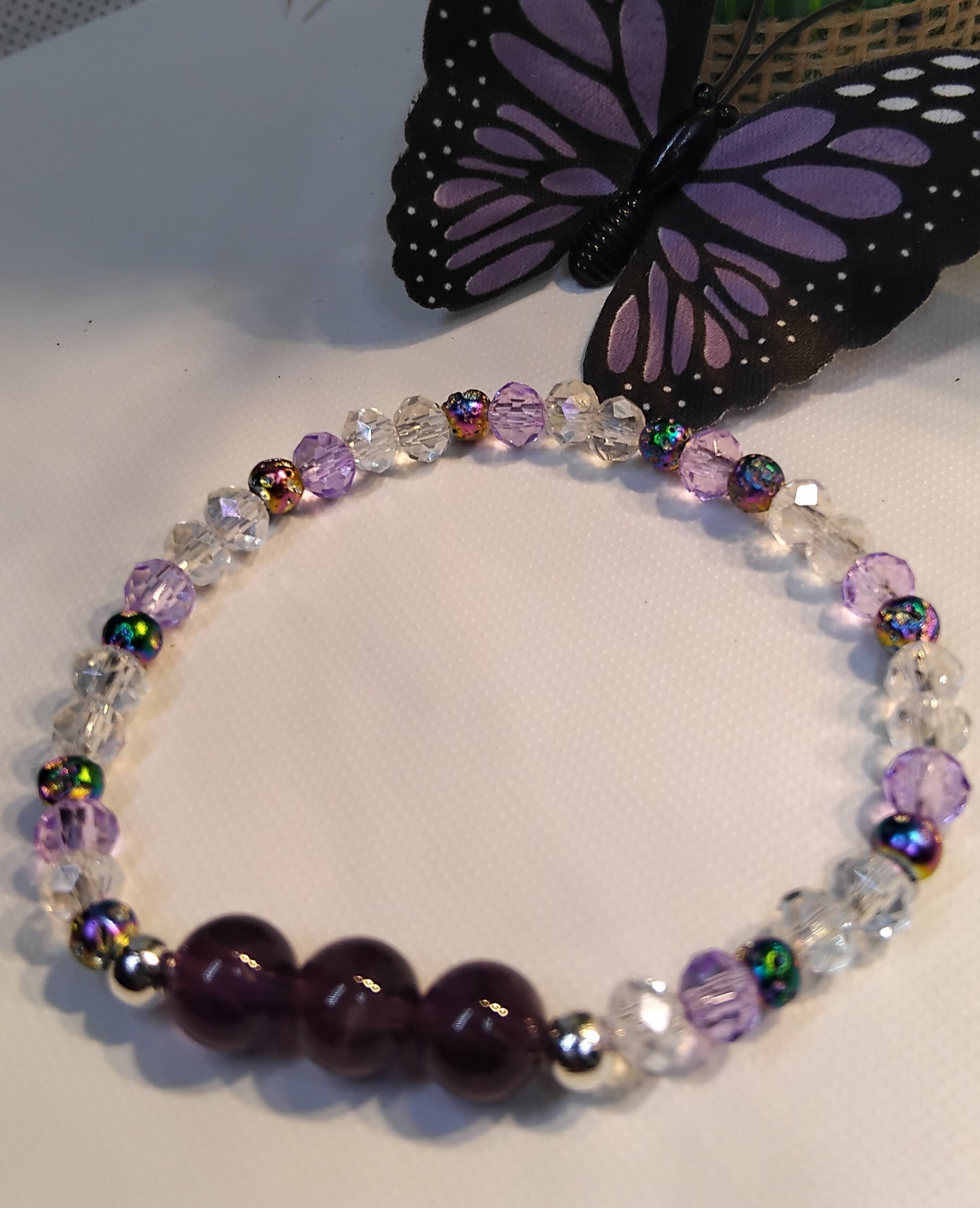 Amethyst Stretchy Bracelet